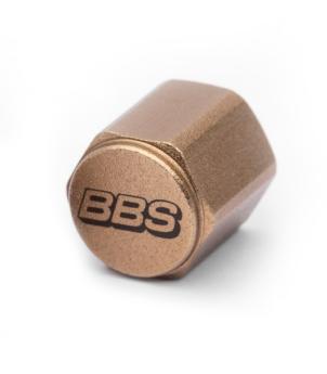 BBS Unlimited Ventilkappe - Aluminium - bronze - Logo gelasert - 4 Stück